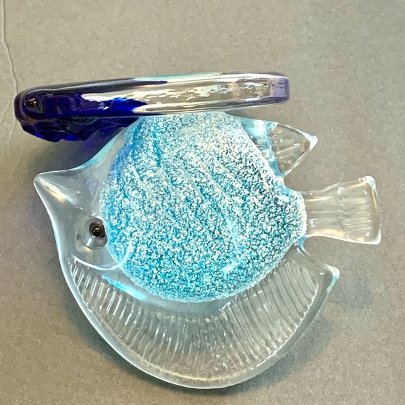 Art Glass Angel Fish Candle holder - Picture 7 of 10